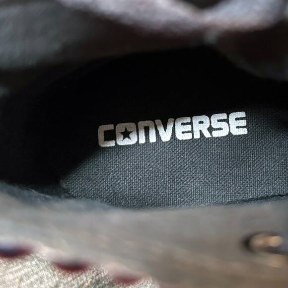 Converse Women's Black and Gold Bling Rhinestone All Star Sneakers US Size 8 - Picture 10 of 12